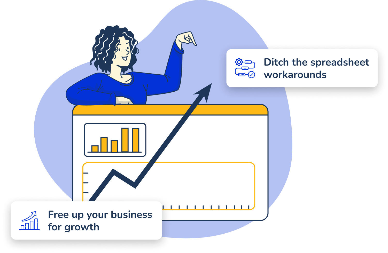 Ditch the spreadsheet workarounds, Free up your business for growth